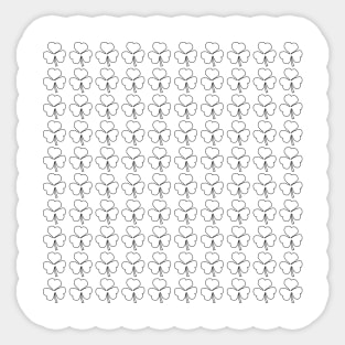 Shamrock Outline Pattern Sticker